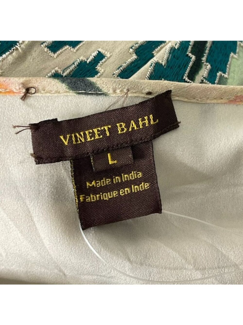 NWT Vineet Bahl Anthropologie Vanessa Tiered Peasant Blouse Multicolor Floral L - Picture 8 of 11